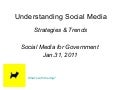 Intro to social media, sm strategy & sm in gov.