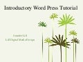 Intro word press training