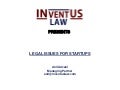 YS WorkShop- Inventus Law on legal issues for startups