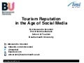 Tourism Reputation in the Age of Social Media
