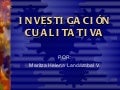 Investigación Cualitativa