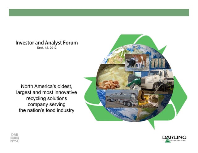 Investor and Analyst Forum and Plant Tour 