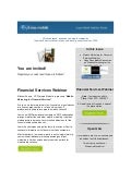 Webinar Invitation: Mobile Marketing For Financial Services and Mobile Marketing for the Youth Market