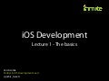FI MUNI 2012 - iOS Basics
