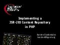 Implementing a JSR-283 Content Repository in PHP
