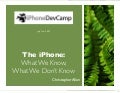 iPhoneDevCamp Keynote