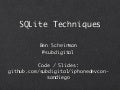 SQLite Techniques
