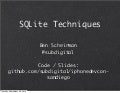 SQLite Techniques