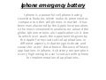 Iphone emergency battery