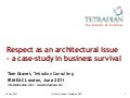 Respect as an architectural issue: a case-study in business survival