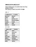Irregular Plural Nouns List
