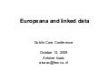 Linking data for Europeana