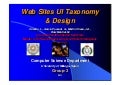Web Sites UI Taxonomy & Design: An Analysis on Web Sites User's Interface
