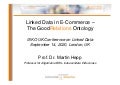 ISKO 2010: Linked Data in E-Commerce – The GoodRelations Ontology