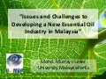 Issues in developing essential oils - farm to market