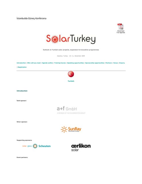 İStanbulda GüNeş Konferansı