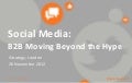 iStrategy London - B2B Social Media – Moving Beyond the Hype Jeremy Woolf, Text100