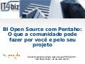 PSPUG 2011 - BI Open Source com Pentaho: O que a comunidade pode fazer por você e pelo seu projeto