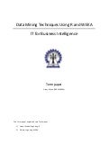 Data Mining Techniques Using R and WEKA