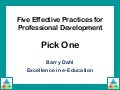 ITC12 Five Effective Practices for eLearning Professional Development