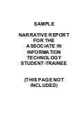 LSPU-Siniloan IT Narrative Report Format