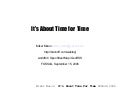 It&rsquo;s About Time for Time