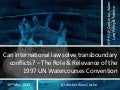 Can international law solve transboundary water conflicts?