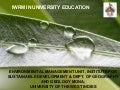 Iwrm in university education