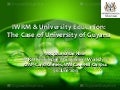 Iwrm & university education. the case of university of guyana by ms. shanomae rose