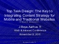 Top Task Design: The Key to Integrating Content Strategy for Mobile & Traditional Websites