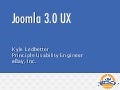Joomla 3.0 UX JaB 2012