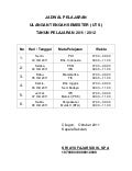 Jadwal pelajaran uts 2011   2012