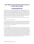 James Wedmore youtube video marketing interview