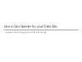 Like a can opener for your data silo: simple access through AtomPub and Jangle