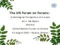 The UN Forum on Forests: A 360-degree Perspective on Forests