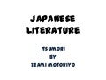 Japanese literature