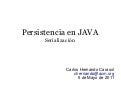 Persistencia en Java - Serialización