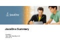 JavaOne summary