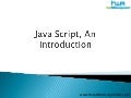 Java script an introduction