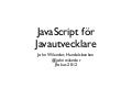 JavaScript för Javautvecklare