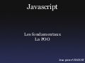 Javascript : fondamentaux et OOP
