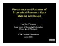 JCDL doctoral consortium 2008:  Proposed Foundations for Evaluating Data Sharing and Reuse in the Biomedical Literature