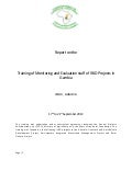 Report on the Training of Monitoring and Evaluation staff of IFAD Projects in Gambia