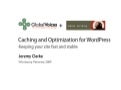 Caching and Optimization for WordPress