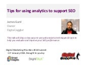 SEO Analysis - Using Web Analytics to Support SEO