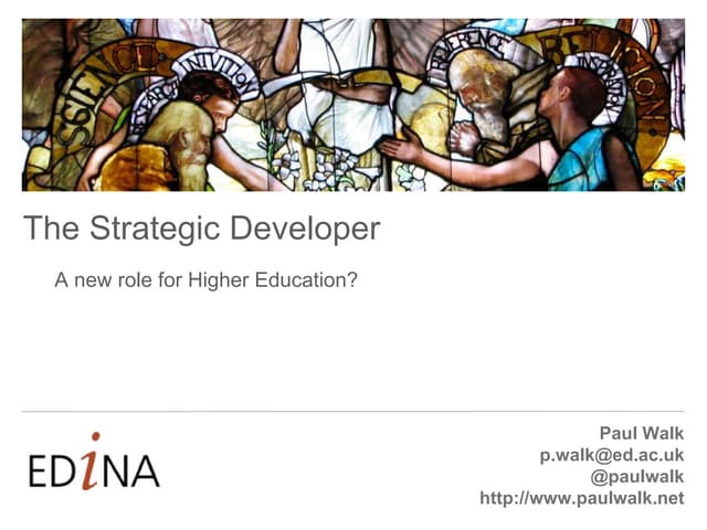 The Strategic Developer: a new role...