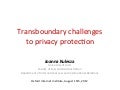 Joanna Kulesza, University of Lodz: Transboundary Challenges of Privacy Protection