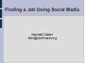 Job hunting using social media