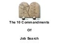 The 10 Commandments Of Job Search