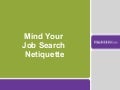 Job Search Netiquette